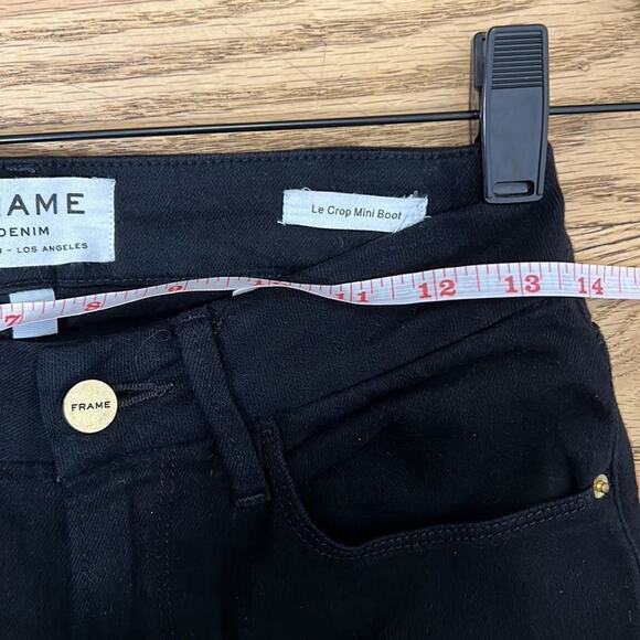 FRAME DEMIN LE CROP MINI BLACK JEANS SIZE 26 - Picture 7 of 7